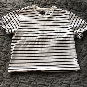 Rag & Bone Stripe Cuff Sleeve T-Shirt